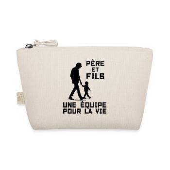 Father and Son A Team for Life - Organic Pouch - nature - Front