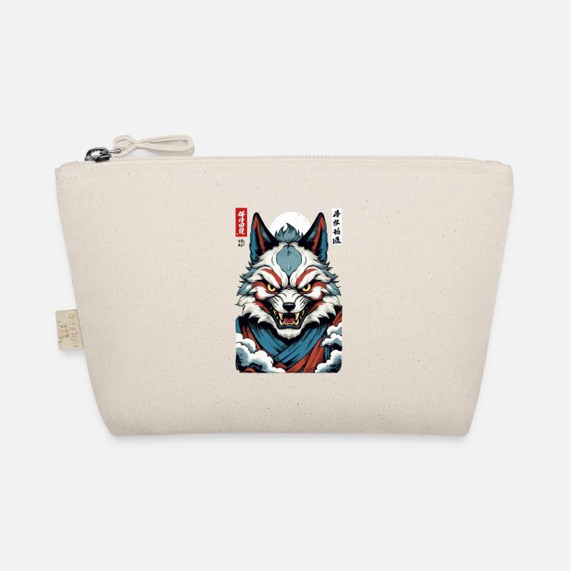 Masque Kitsune japonais vintage de style Ukiyo-E Trousse biologique