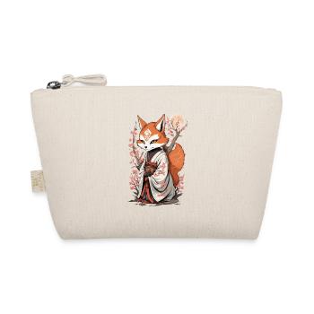 Kawaii Kitsune Japanese Kitsune Yokai Aesthetic - Organic Pouch - nature - Front