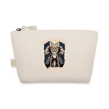 Funny Biker Grandpa Vintage Motorcycle Retro Style - Organic Pouch - nature - Front