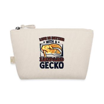 Life Is Better With A Leopard Gecko Lizard - Organic Pouch - nature - Front