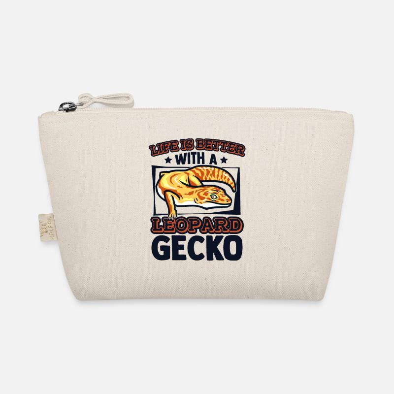 Das Leben ist besser mit einer Leopardgecko-Eidechse Bio-Täschchen