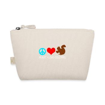 Peace Love Squirrels Cool Chipmunks Animal Lover - Organic Pouch - nature - Front