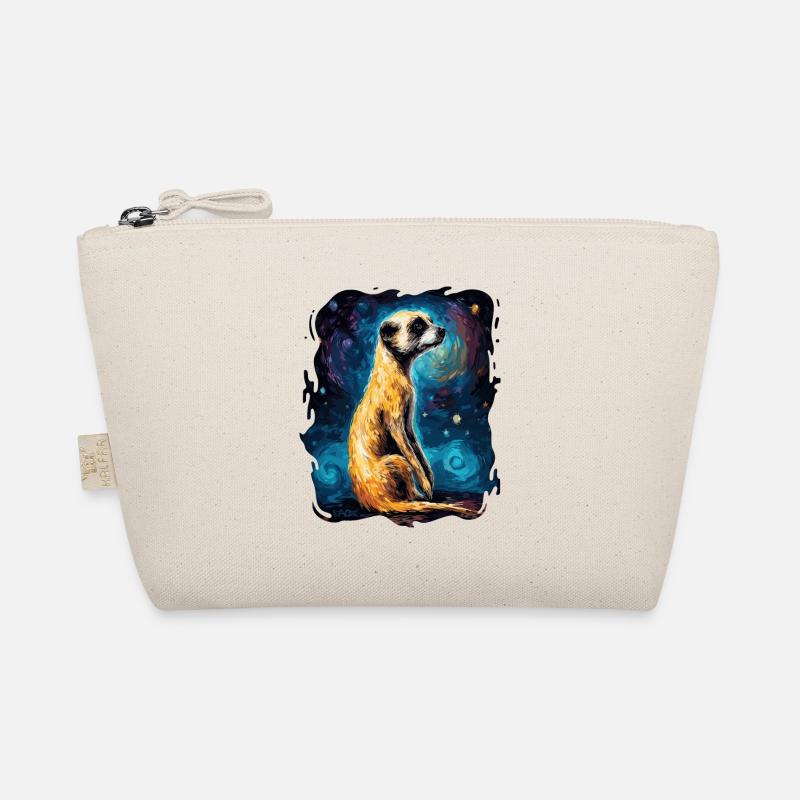 Der Himmel ist sternenklar und ein Erdmännchen Bio-Täschchen