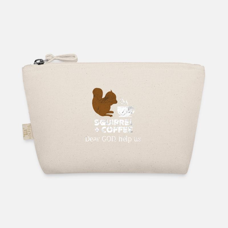 Eichhörnchen plus Kaffee Lieber Gott, hilf uns Streifenhörnchen Bio-Täschchen