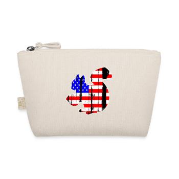 USA American Flag Squirrel Chipmunks Animal Lover - Organic Pouch - nature - Front