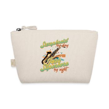 Saxophone Drôle Design Jazz Amateur de musique - Trousse biologique - nature - Devant