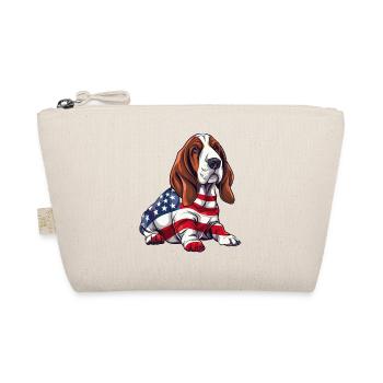 Basset Hound Dog 4 juillet Drapeau américain cadeaux - Trousse biologique - nature - Devant