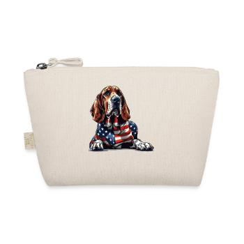 Bloodhound Dog 4th of July American Flag for Kids - Bio-Täschchen - Natur - Vorne