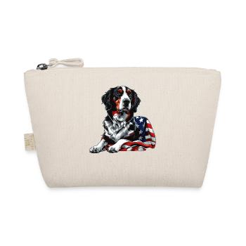 Border Collie Dog 4th of July American Flag Gifts - Bio-Täschchen - Natur - Vorne