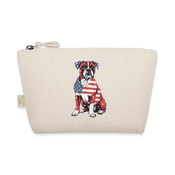 Boxer Dog 4 juillet Drapeau américain Cadeaux pour hommes - Trousse biologique - nature - Devant