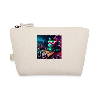 Chess Club Cat - Organic Pouch - nature - Front