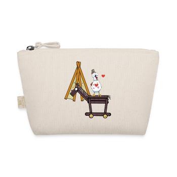 Teepee Hippie Chicken Horse Rider Wild West Chickens - Organic Pouch - nature - Front