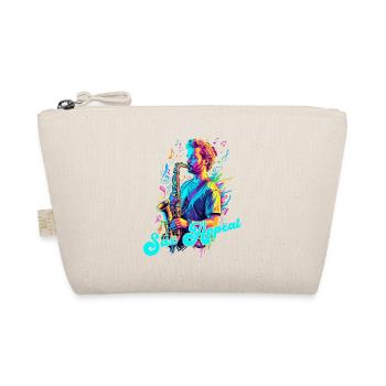 Saxophone Drôle Design Jazz Amateur de musique - Trousse biologique - nature - Devant