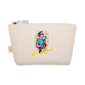Saxophone Drôle Design Jazz Amateur de musique - Trousse biologique - nature - Devant