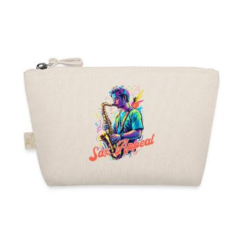 Lustiges Saxophon Design für Jazz Musik Liebhaber - Bio-Täschchen - Natur - Vorne