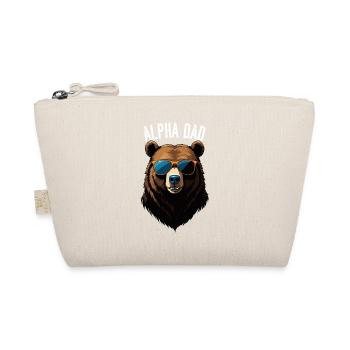 Alpha Dad Funny Bear Father Perfect Style - Organic Pouch - nature - Front