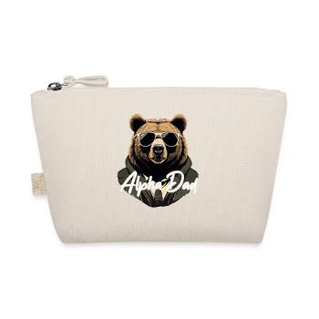 Alpha Dad Funny Bear Father Perfect Style - Organic Pouch - nature - Front