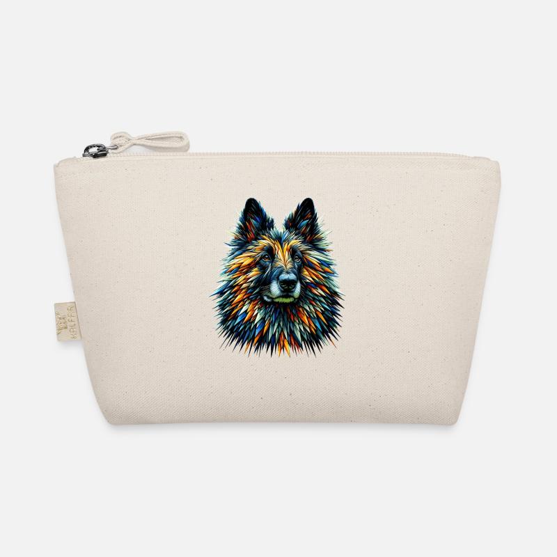 Polygon Art Belgian Sheepdog Groenendael Belgian Organic Pouch