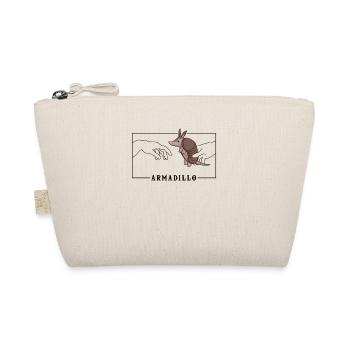 Michelangelo Creation of Adam Armadillo Pink - Organic Pouch - nature - Front