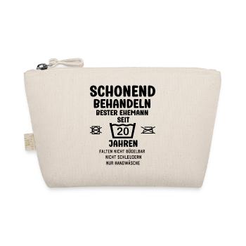 Bitte schonend behandeln 20 Jahre Verheiratet - Bio-Täschchen - Natur - Vorne