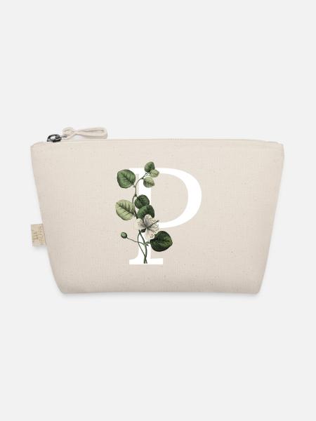 Letter P Green Botany - Organic Pouch - nature - Front