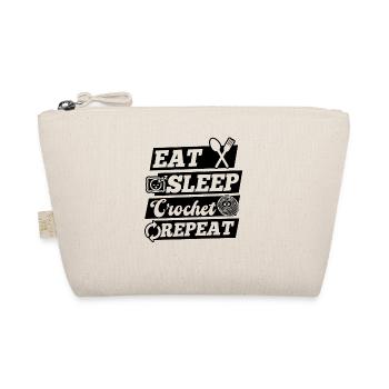 Eat Sleep Crochet Repeat - Crochet Lover Crochetin - Bio-Täschchen - Natur - Vorne