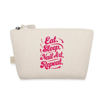 Eat Sleep Nail Art Repeat Nail Tech beautician Job - Organic Pouch - nature - Front