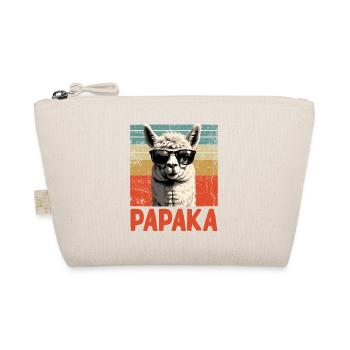 Papaka Funny Alpaca Dad Perfect Style - Organic Pouch - nature - Front