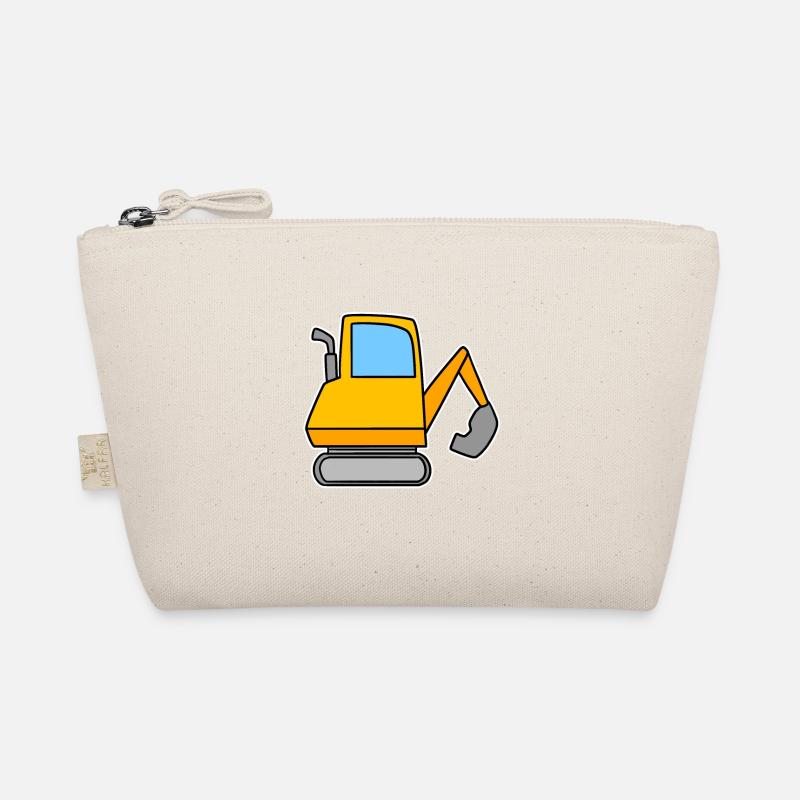 Bagger Motiv - Bio-Täschchen - Natur