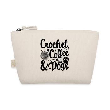 Crochet coffee & dogs - Crocheter Dog Lover - Bio-Täschchen - Natur - Vorne