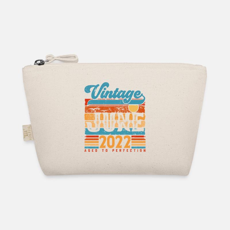 Juni 2022, Vintage-Jubiläumsgeschenk Juni 2022. Bio-Täschchen