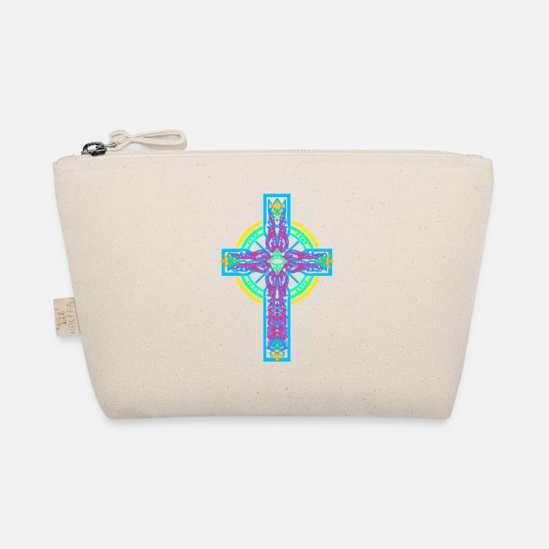 Jesus Gott Kreuz Kreuze Kruzifix - Bio-Täschchen - Natur