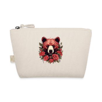 Big Bear with Roses - Organic Pouch - nature - Front