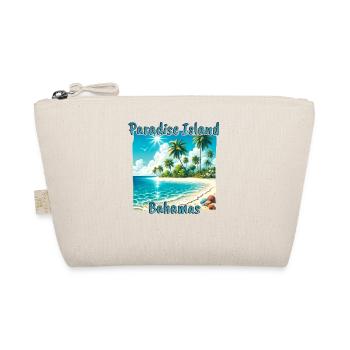 Paradise Island Bahamas Beach Palm Trees Sun Grunge - Organic Pouch - nature - Front