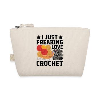 Crochet Lover - I just freaking love crochet - Bio-Täschchen - Natur - Vorne