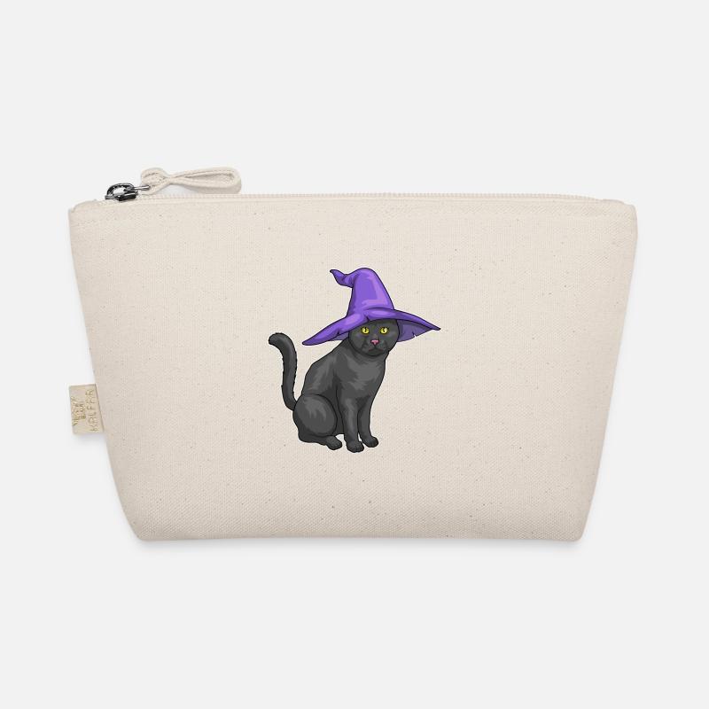 Cat Halloween Witch Organic Pouch