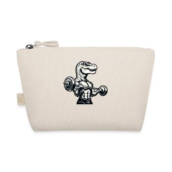 T-Rex Dino Haltères Haltérophilie Fitness Workout - Trousse biologique - nature - Devant