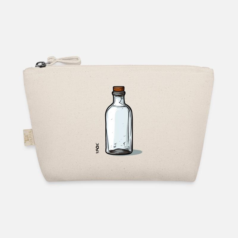 Empty Glass Bottle Motif, Bottle Is Empty Organic Pouch