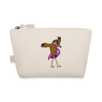T-shirt Sloth Riding Flamingo Drôle Paresseux Rose - Trousse biologique - nature - Devant