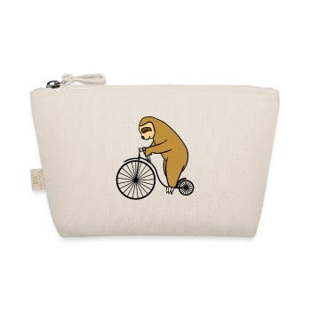 Paresseux sur vélo rétro avec grande roue mignon - Trousse biologique - nature - Devant