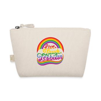 Live Lachen Lesbisch Lesbisch Pride LGBTQ+ Pride Mont - Bio-Täschchen - Natur - Vorne