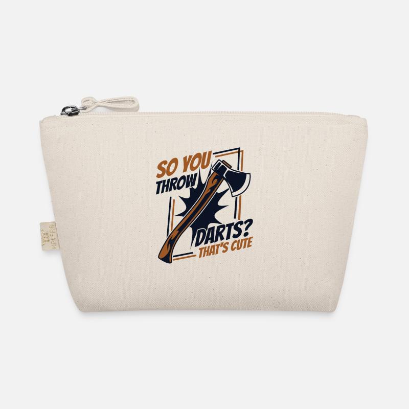 Du wirfst also Pfeile, das ist ein süßes Axtwurfspiel Bio-Täschchen