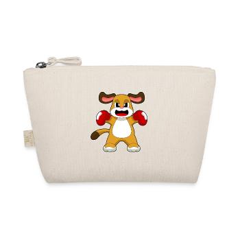 Hund Boxer Boxhandschuhe Boxen - Bio-Täschchen - Natur - Vorne