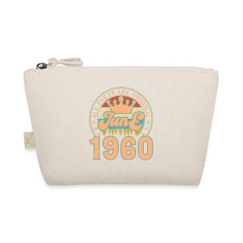 June 1960. June 1960 Birthday Gift. June - Organic Pouch - nature - Front