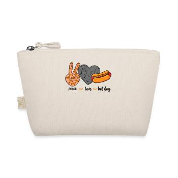 Hot Dog Adult Peace Love Hot Dogs - Bio-Täschchen - Natur - Vorne