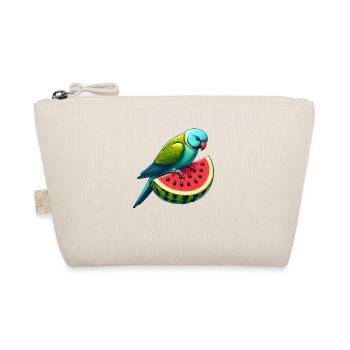 Indischer Ringhals Papagei Wassermelone - Bio-Täschchen - Natur - Vorne