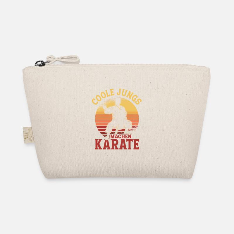 Cool guys doing karate martial arts training Organic Pouch