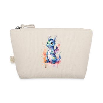 Kawaii Watercolor Dragon - Cute Fantasy Art - Organic Pouch - nature - Front
