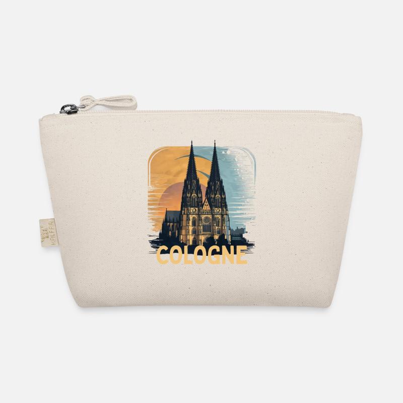 Cathédrale de Cologne Silhouette vintage de Cologne Horizon de Cologne Trousse biologique